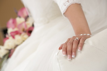 Close-up of a ketubah signing ceremony at a Jewish wedding, symbolizing cultural and spiritual traditions.
