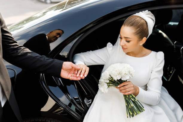 Exotic sports car wedding entrance in Atlanta, GA
